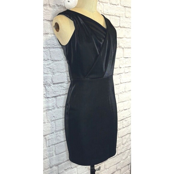 NEW Parker Black BodyCon Cocktail Party Mini Dress Sleeveless Asymmetrical SMALL - Picture 8 of 11
